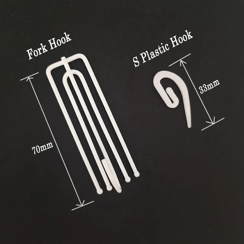 Asazal Four Prongs Fork Hooks S Plastic Hook For Curtain Rails High Quality Accessories Clamp Tracks Tulle Tape Clips Pin Drapes