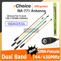 NA-771 SMA-F Antenna NAgoya Female Dual Band VHF/UHF 144/430MHz Soft Antenna NA771 for baofeng UV-32 UV-5R BF-888S Walkie Talkie