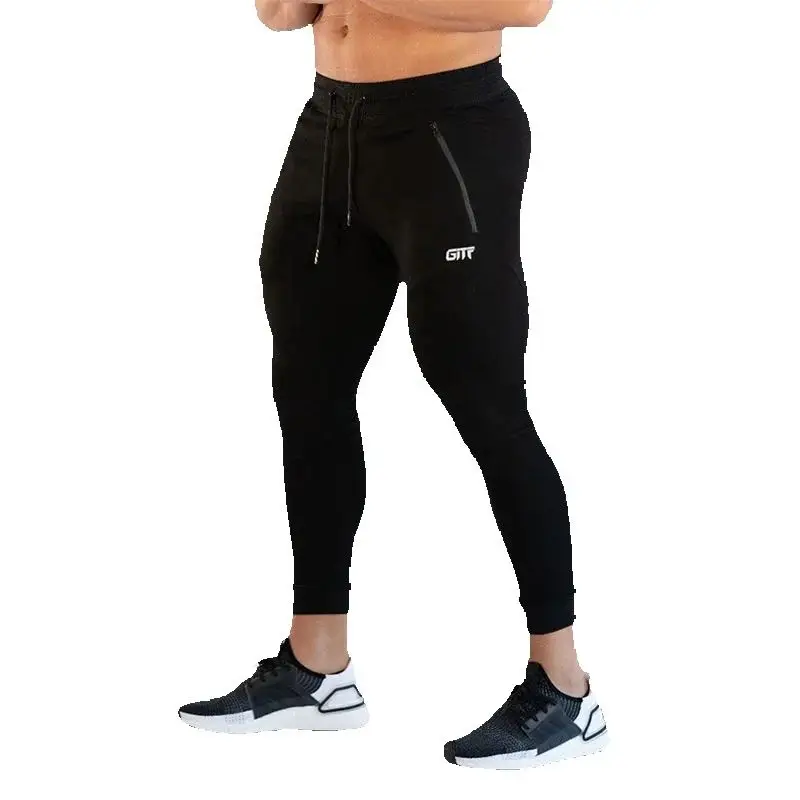 

Men's muscle-fit fitness pants, tight-fitting jogging 9-inch pants, outdoor casual sports training men's trendy pants