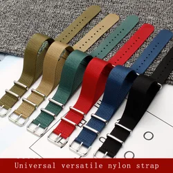 16mm 18mm 20mm 22mm 24mm Nylon canvas watch strap for DW Seiko Briston Rolex Water Ghost Men's and women's wristband Bracelet