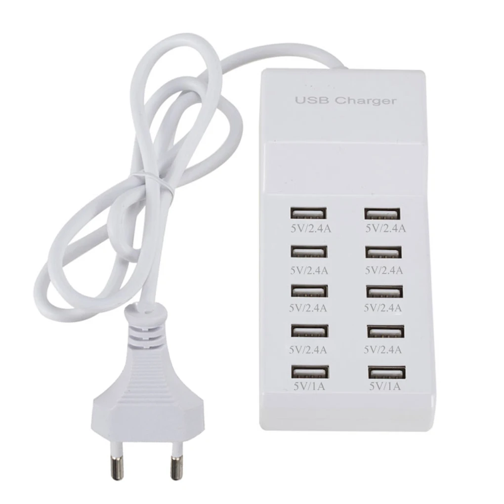 

Зарядное устройство с 10 USB-портами, 5 В, евровилка