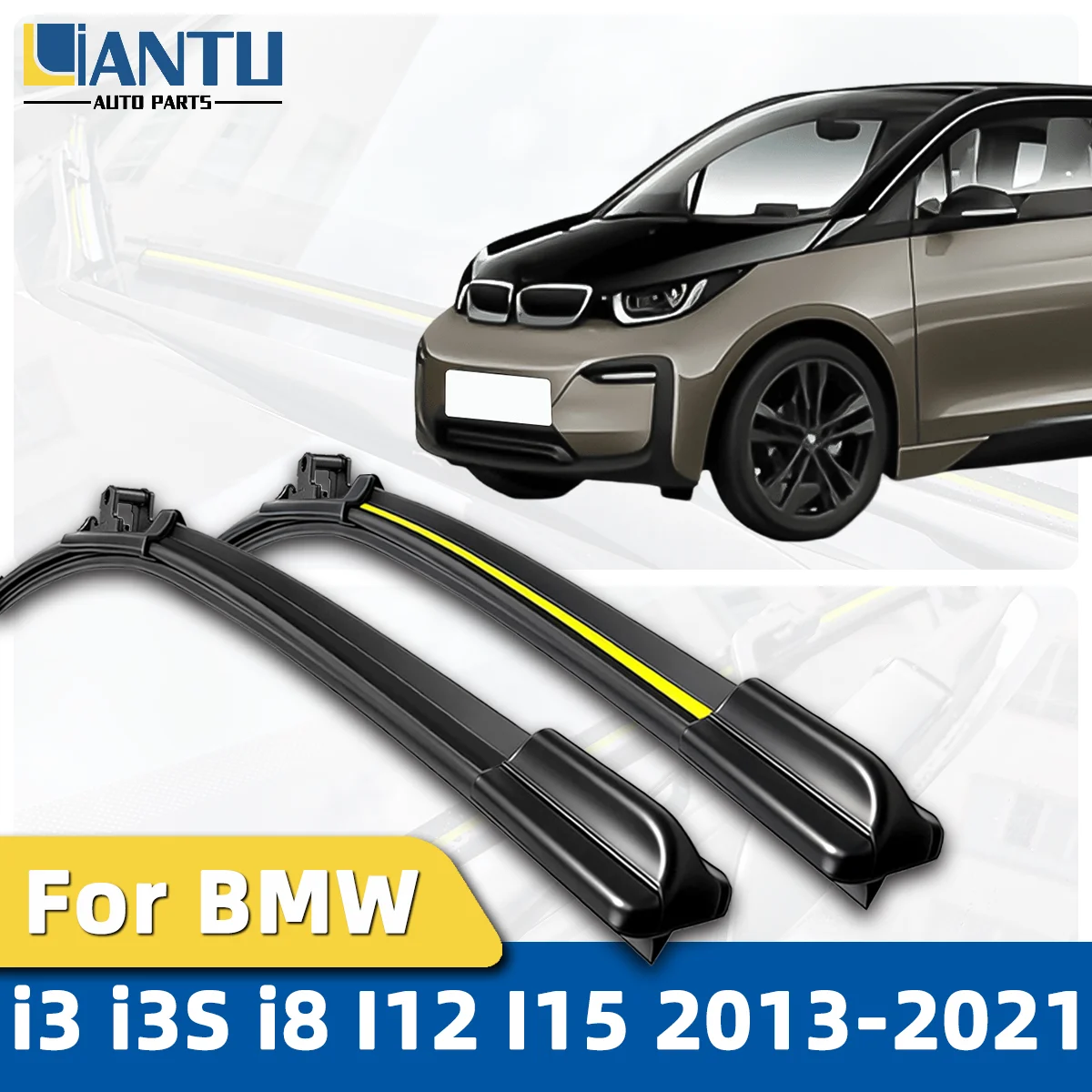 

2pcs Car Windshield Wiper For BMW i3 i3S i8 I12 I15 2013-2021 Front Wipers Blade Premium Accessories 2020 2019 2018 2017 2016
