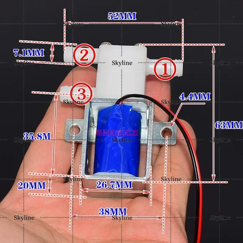 For DC 6V 12V 24V Two Position Three Way Water Valve Micro Solenoid Valve Water Level Control Water Valve For Coffee Machine