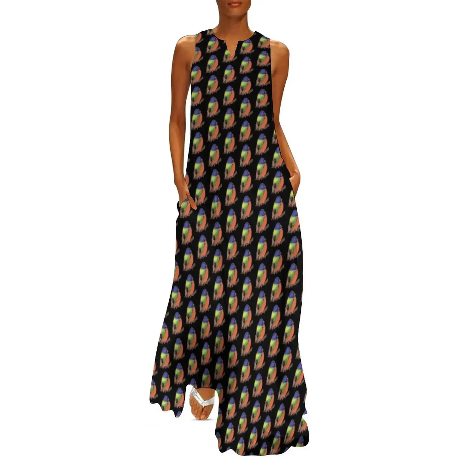 

Magic eye bird Long Dress clothing women summer 2025 summer dress korean women Dance dresses beach dress