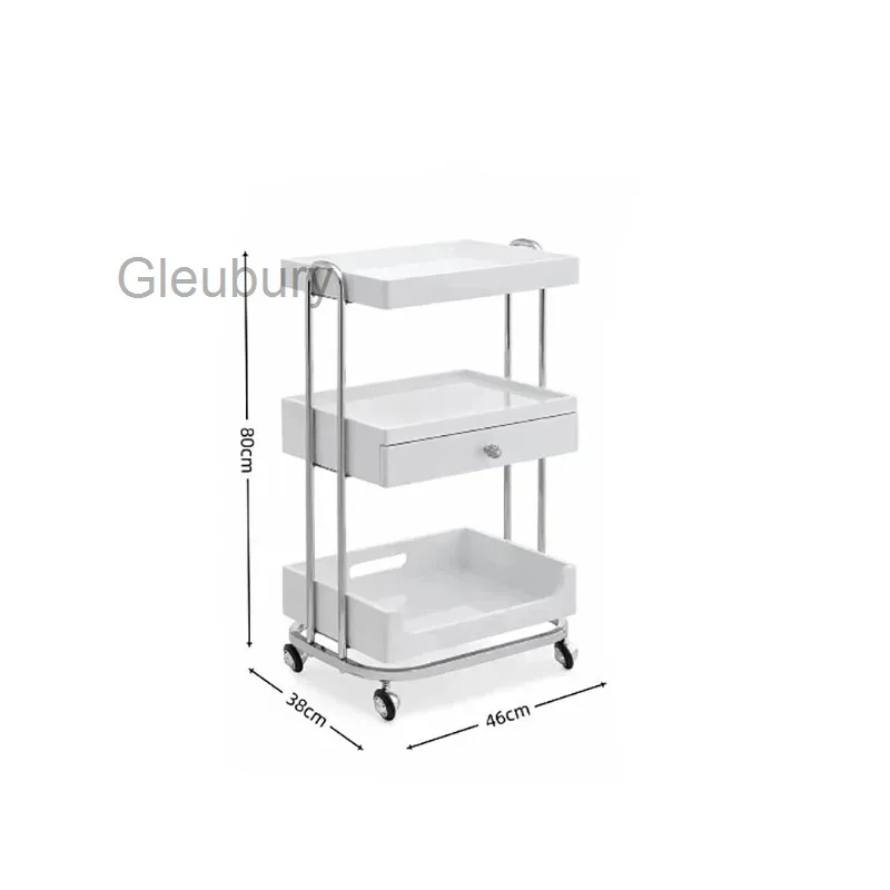 Salon Organizer Trolley Rotating Moving Nordic Unique Storage Trolley Cart Luxury Tool Carritos Organizadores Salon Furniture