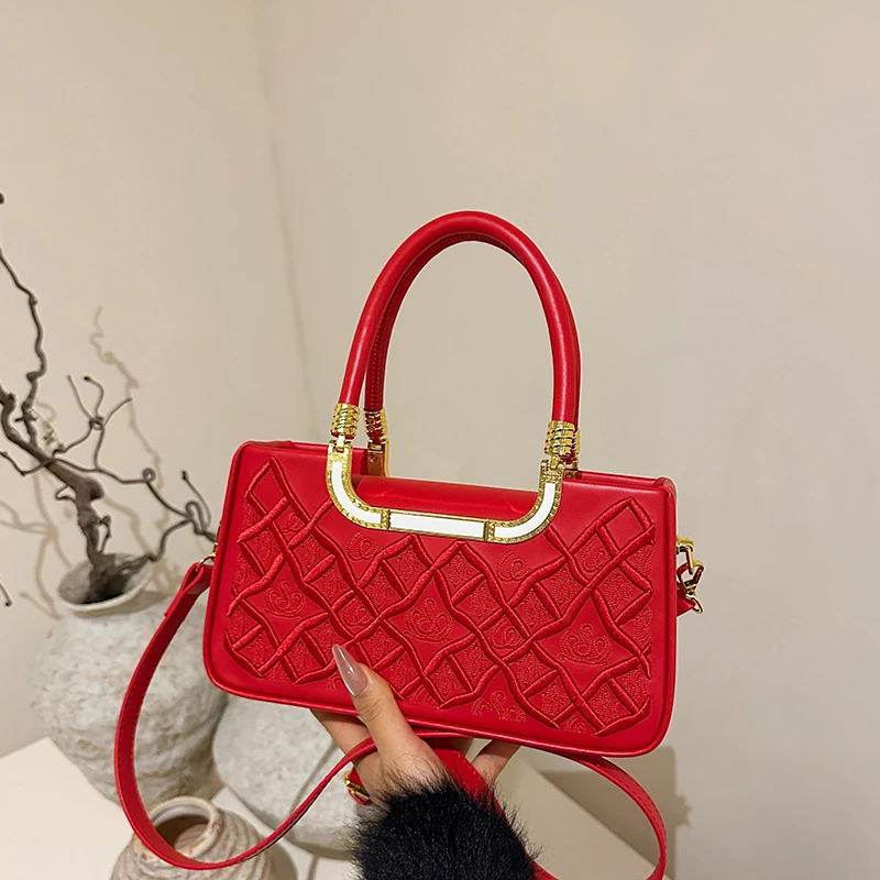 Borsa a tracolla da donna di marca di lusso Borsa a tracolla in pelle con tracolla popolare ed elegante per le signore alla moda