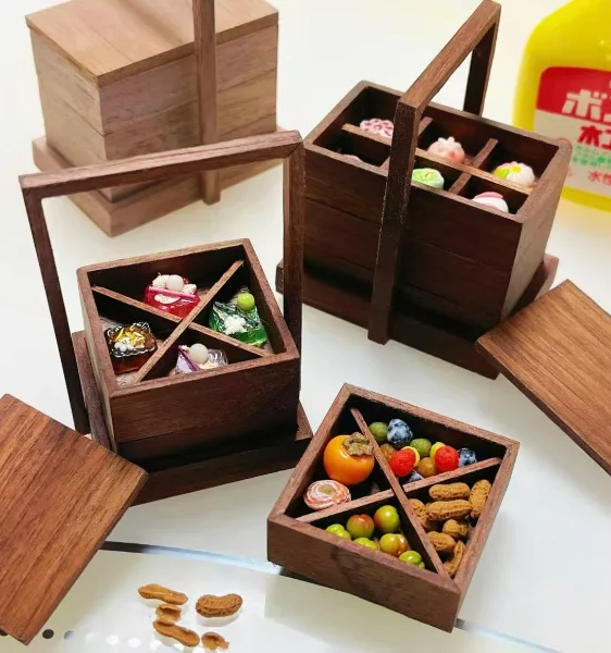 Dollhouse Miniature Roast Duck Roast Chicken Mini Cutting Board Mini Wood Tray Mini Baking Tray Dollhouse Kitchen Accessories
