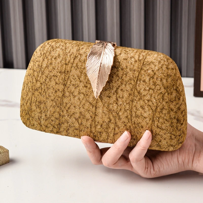 

Casual Party Evening Bag Vintage Colors Socialite Bride Party Leaf Texture Clutch Purse Black Formal Dress Handbag Сумка Женская