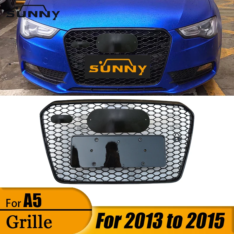 

Suitable for 13-15 Audi A5 modification RS5 centre mesh front bar black grille