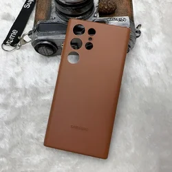 Original Vegan Leather Phone Case For Samsung Galaxy S26 S25 S24 S23 Ultra All Inclusive Lens Protection Case Cover With Box