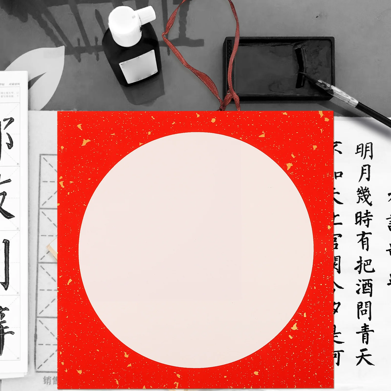 Chinese Calligraphy Blank Paper 10 Sheets Vintage Rice Paper for Art Creation Ink Inhibition and Infiltration Rice Papers