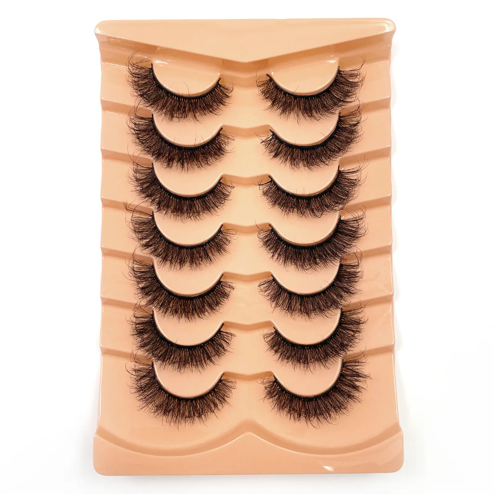 Neue 7 Paar Dicke, 3D-Simulierte Nerzfell-Falschwimpern Kurze, Dramatische Falschwimpern Großhandel Komplette Linie Falsche Wimpern – Detail 21