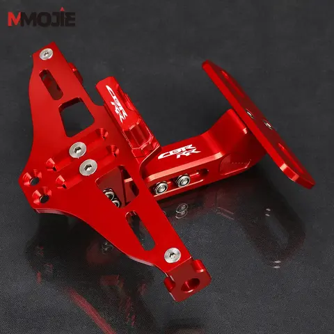 Motorcycle FOR HONDA CBR125RR CBR250 300 400 500 600 900 929 954 1000 RR Adjustable License Plate Bracket Holder With LED Light
