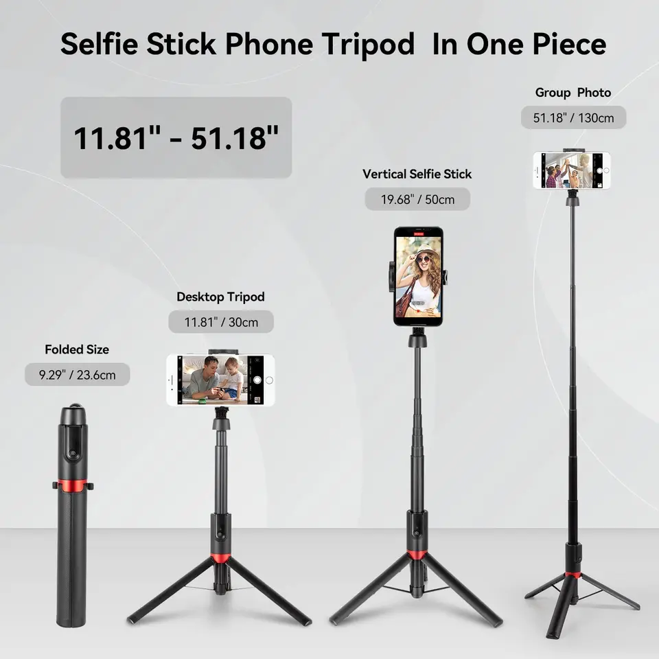 SELFIE STICK Bluetooth 三脚付き Smallrig-ポータブル自撮り棒,Bluetooth三脚,リモコン,スマートフォン