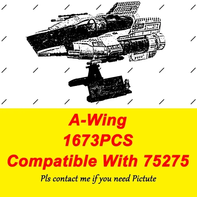 HOT TOY 2024 NEW IN STOCK 75275 Star Toys A Wing Starfighter Building Block Model Assembly Bricks Toys For Kids Birthday Gifts