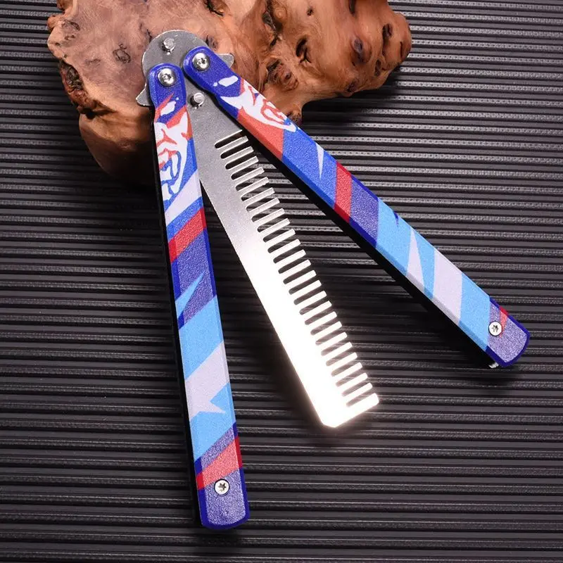 Foldable Comb Stainless Steel Practice Training Melee YORU Butterfly Comb Valorant Weapons Unsharpened Model Game Collections