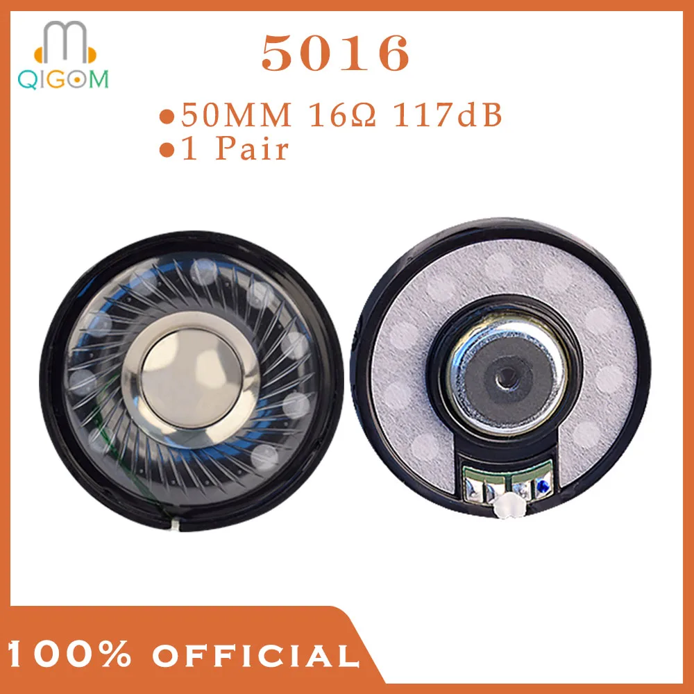 

QIGOM HIFI Unit 5016 1 Pair, 50MM 16Ω 117dB, Headphone HIFI Unit Heavy Bass Warm Sound, Bluetooth Headphone HIFI Unit