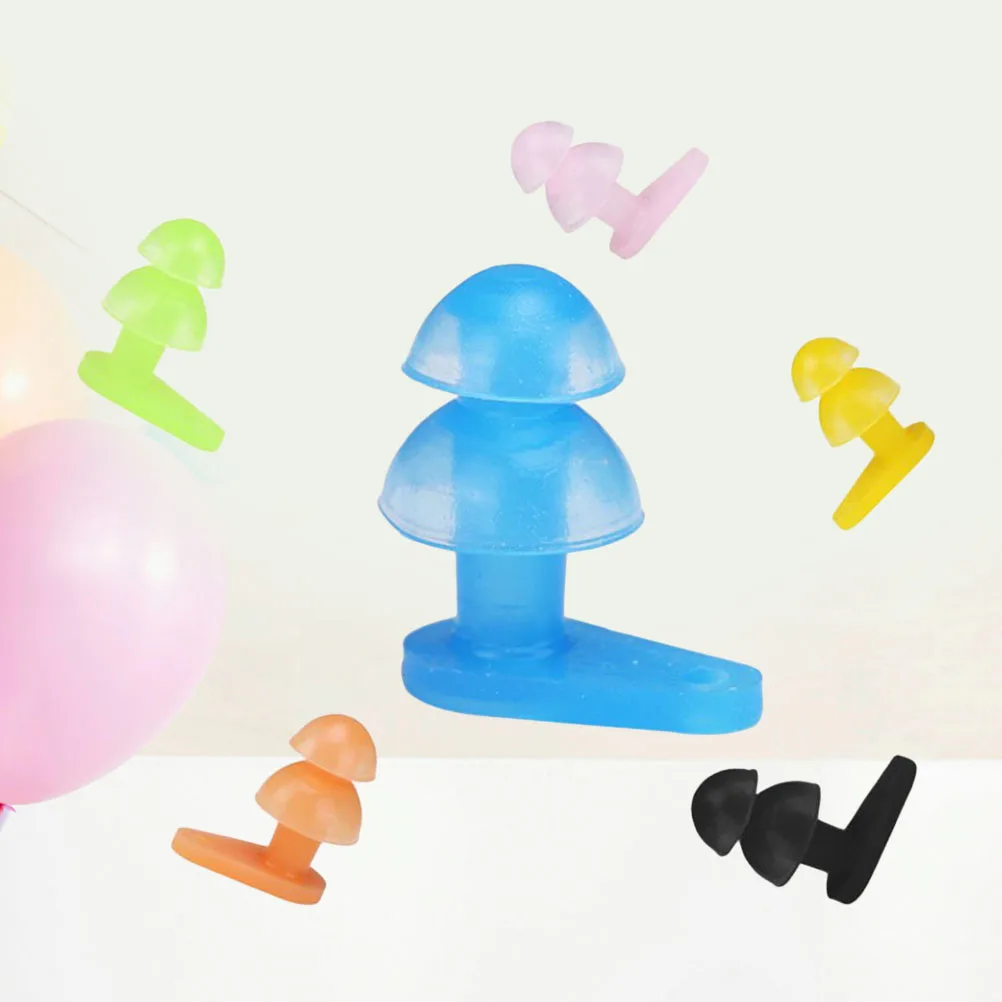 

6 Pairs Swimming Ear Plug Waterproof Ear Protector Noise Cancelling Silicone Earplugs Health Care Vibes Portable Clean