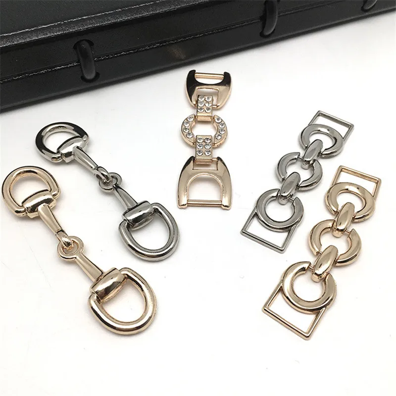 Metal Extender Replacement Connector O Ring Chain with Clasp for Women Handbag Shoes Cloth Pants Decoration DIY Accessories