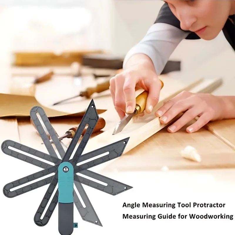 ZEXEF Adjustable Angle Ruler Irregular Multi Function Scale T Type Bevel Gauge Woodworking DIY Measuring Tool Ruler