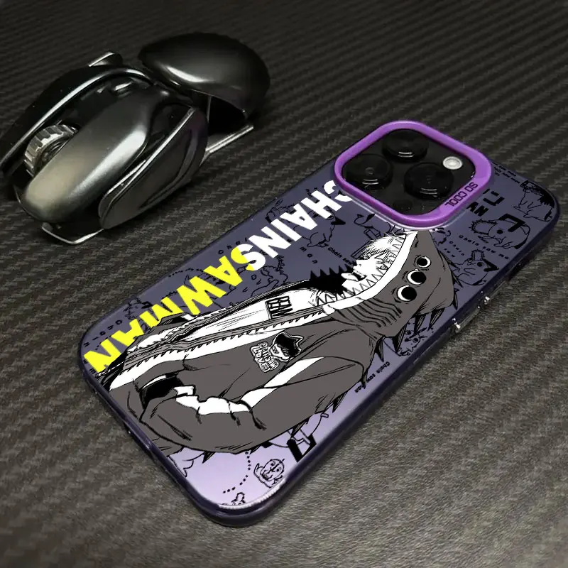 Anime japonês motosserra homem coque para apple iphone 17 ar 16e 16 14 15 13 11 pro max plus 12 17 pro caso à prova de choque capa do telefone