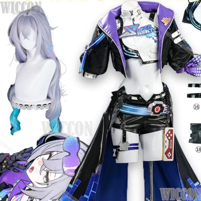 

Косплей-костюм по игре Honkai: Star Rail - Silver Wolf LV.999/SP, полный комплект для женщин и девушек, для вечеринок, Навидад, Карнавал