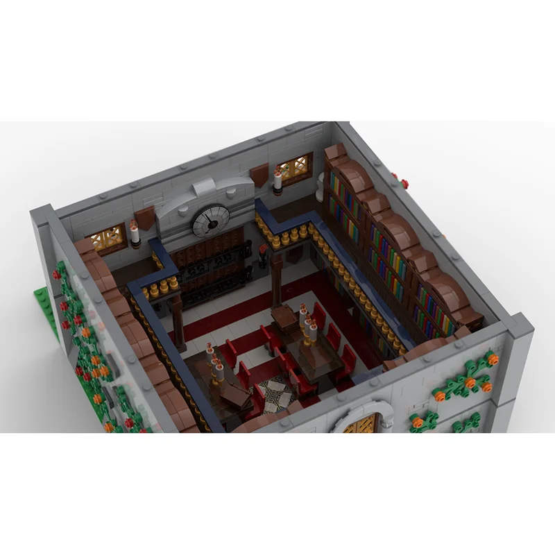 Mittelalterliche Burg Moc Bausteine Die Königsbibliothek Modellbau Technologie Modulare Blöcke Geschenk Weihnachten Spielzeug DIY Montage