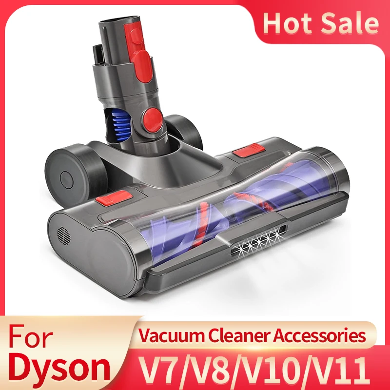 ل دايسون V8 V7 V10 V11 V15 المكانس الكهربائية مع بكرات كبيرة مرنة مع المصابيح الأمامية LED فرشاة نظافة رئيس استبدال أجزاء