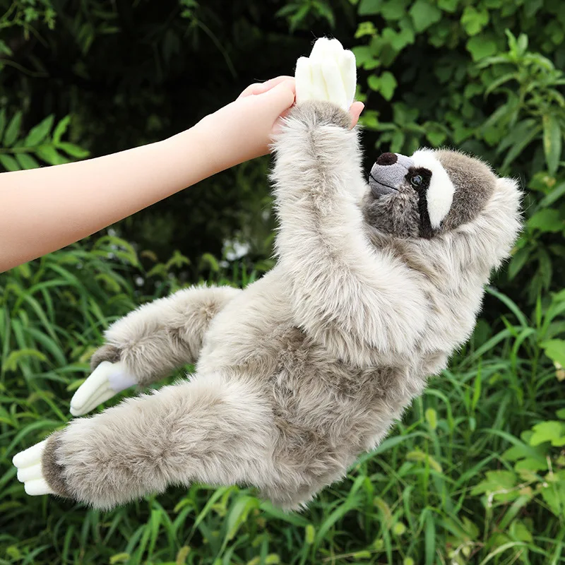 Simulation 23-50cm Sloth Plush Toy High Quality Stuffed Animal Plushies Doll Cute Fluffy Hair Sloth Soft Kids Toys for Kids Gift