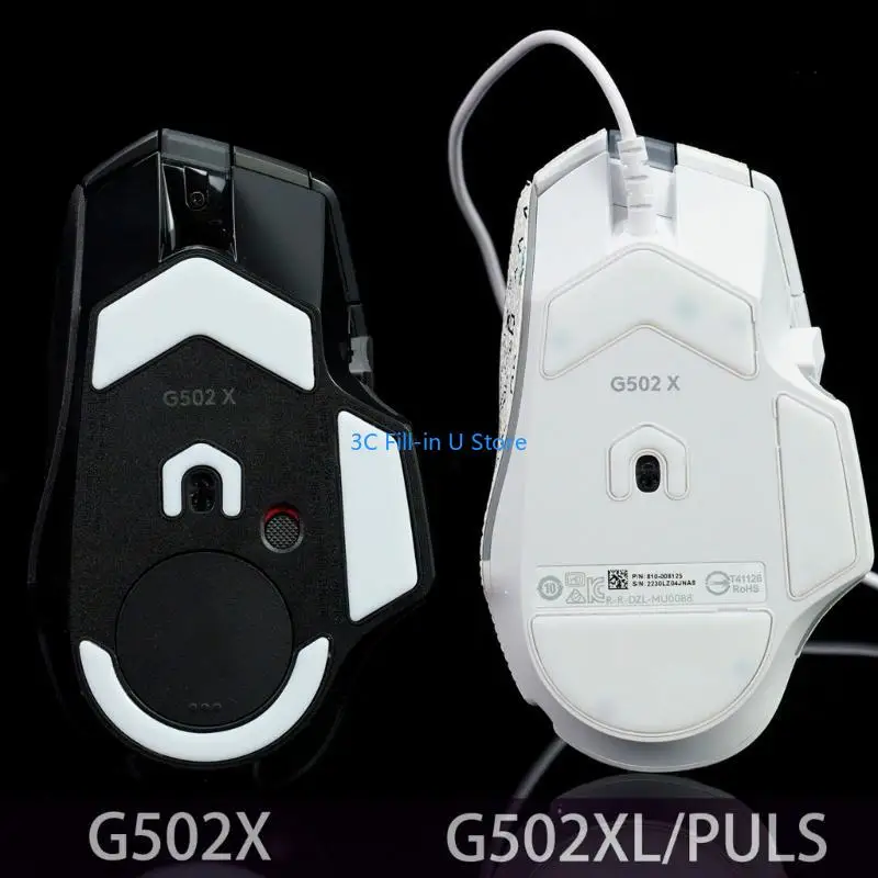 G8TA 1PACK MOUSE MOUSE SKATES ملصقات فأر أقدام اللوحة انزلاق مدورة منحنى حافة البديل لـ G502x سلكية