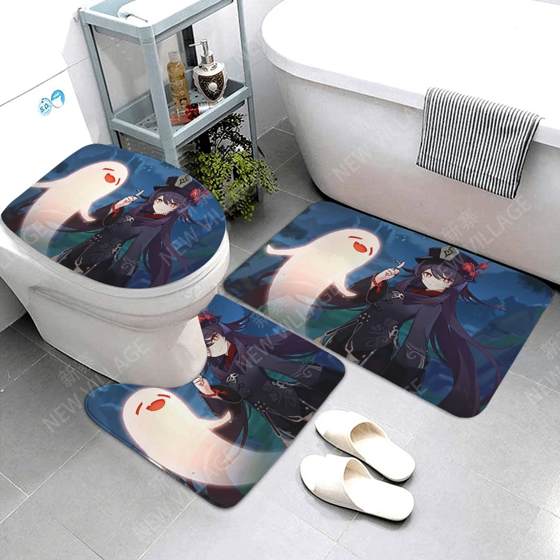 Anti-slip Bath Mat Bathroom Rug Shower Mat Decorative Absorbent Foot Mat Entrance Bathtub toilet rug kawaii anime cartoon cute