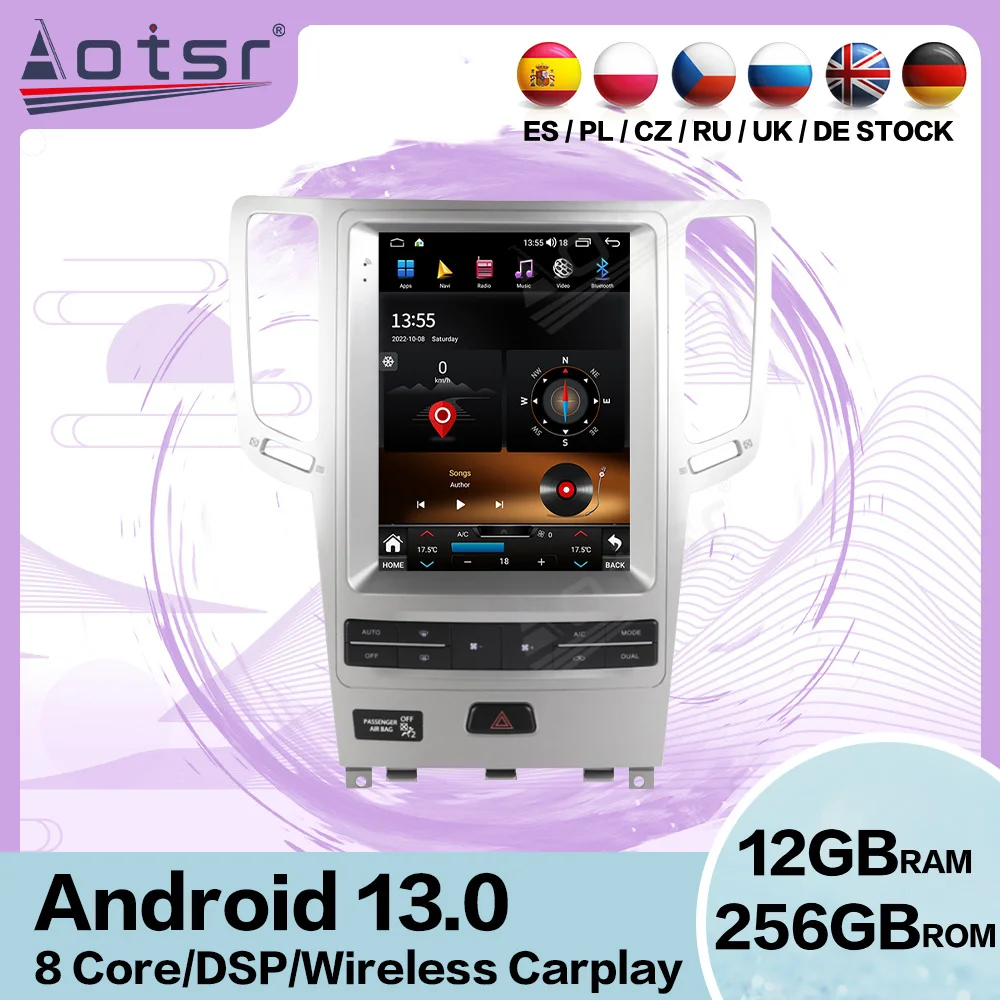 

Vertical Screen Automotive Multimedia Android 13 For Infiniti GX G37 G25 G35 2007 2008~2015 CAR GPS Navi Stereo Radio Head Unit