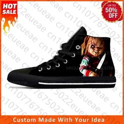 Film Horror Halloween Childs gioca Chucky Fashion Casual Cloth Shoes High Top leggero traspirante stampa 3D uomo donna Sneakers