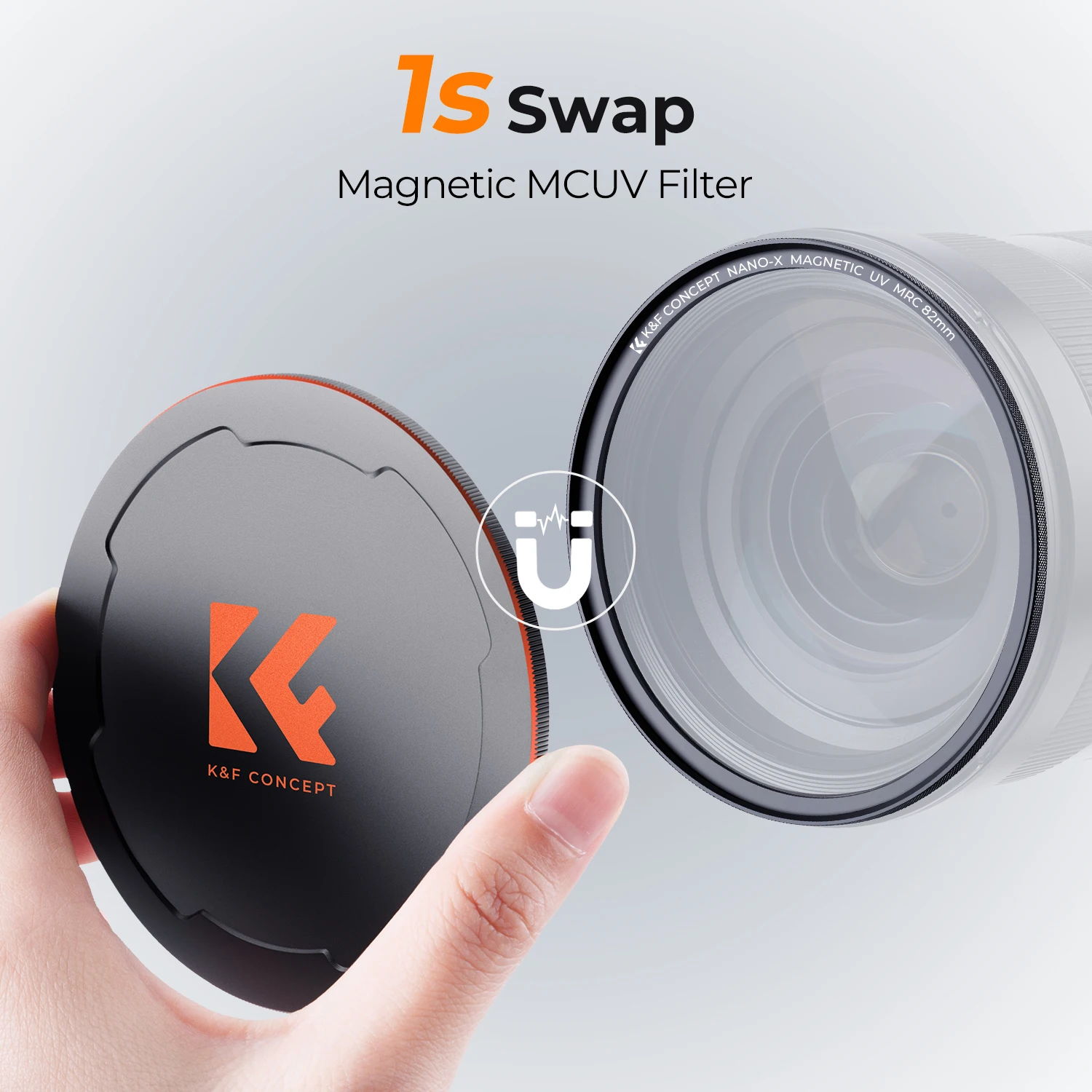 K&F Concept Nano-X Magnetic UV Protection Filter with Magnetic Lens Cap 49mm 58mm 67mm 72mm 77mm 82mm for Camera Lens