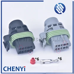 6 Pin 2.8mm 211PC063S0003 Waterproof Car Electrical Auto Connector Female Housing Black or gray Plug 211 PC063S0003 With Pin