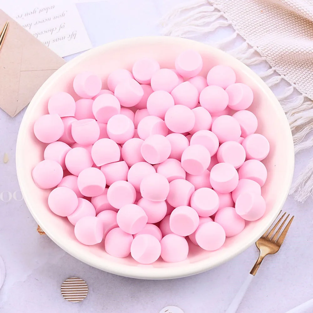 30pcs/lot Resin Candy Grains Nail Charms Pink/Brown/White/Blue/Orange Nail Art Jewelry 10mm Press on Nails DIY Small Accesssries