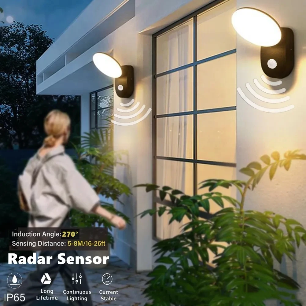 Imagem -06 - Lâmpadas de Parede Exterior do Sensor de Movimento Pir Led 12w Ip65 Impermeável Alumínio Jardim Varanda Luz Corredor Entrada Arandela Iluminação da Decoração