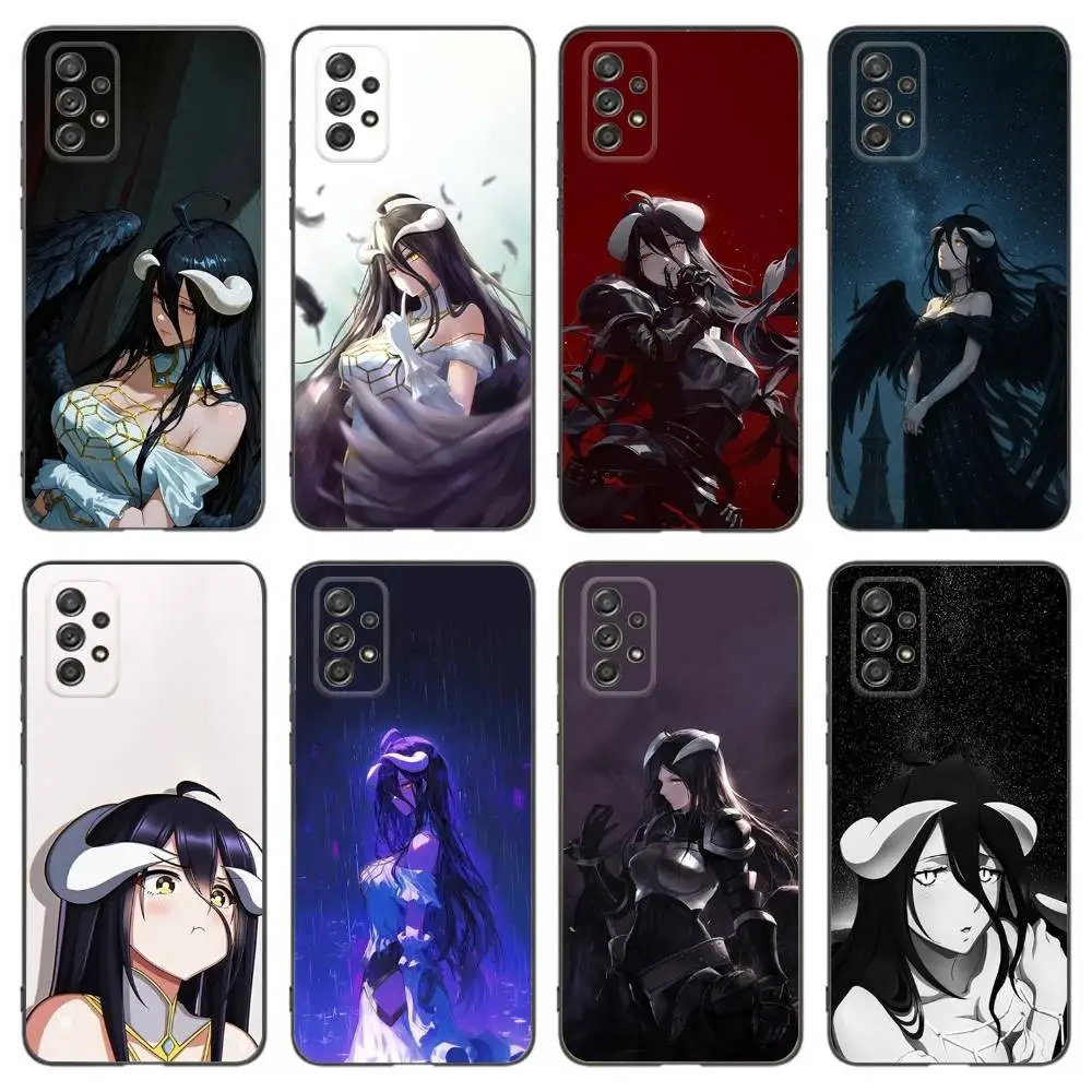 

A-Albedo Anime O-Overlord Phone Case For Samsung Galaxy A13,A21s,A22,A31,A32,A52,A53,A71,A80,Soft Black Shell