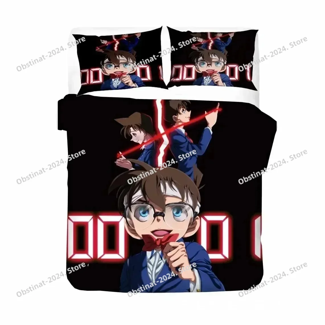 

3D Printed Anime Detective Conan Duvet Cover Shinichi Bedding Set Double Twin Full Queen King Adult Boys Bedclothes Quilt Cover