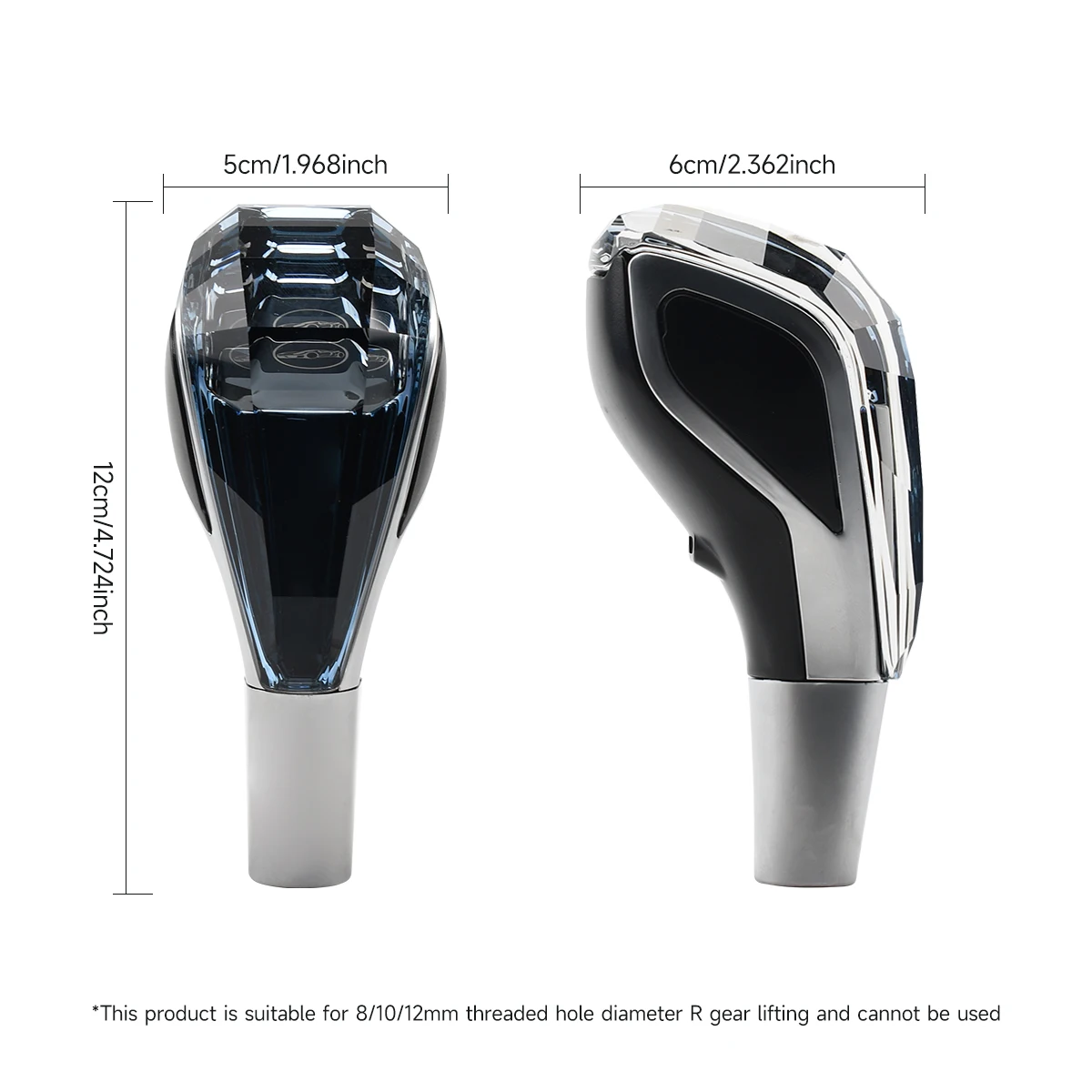 Car Universal Crystal Handle Gear Shift Knob Gear Head with LED for Toyota Lexus Hyundai Mitsubishi Mazda Ford Peugeot VW Audi