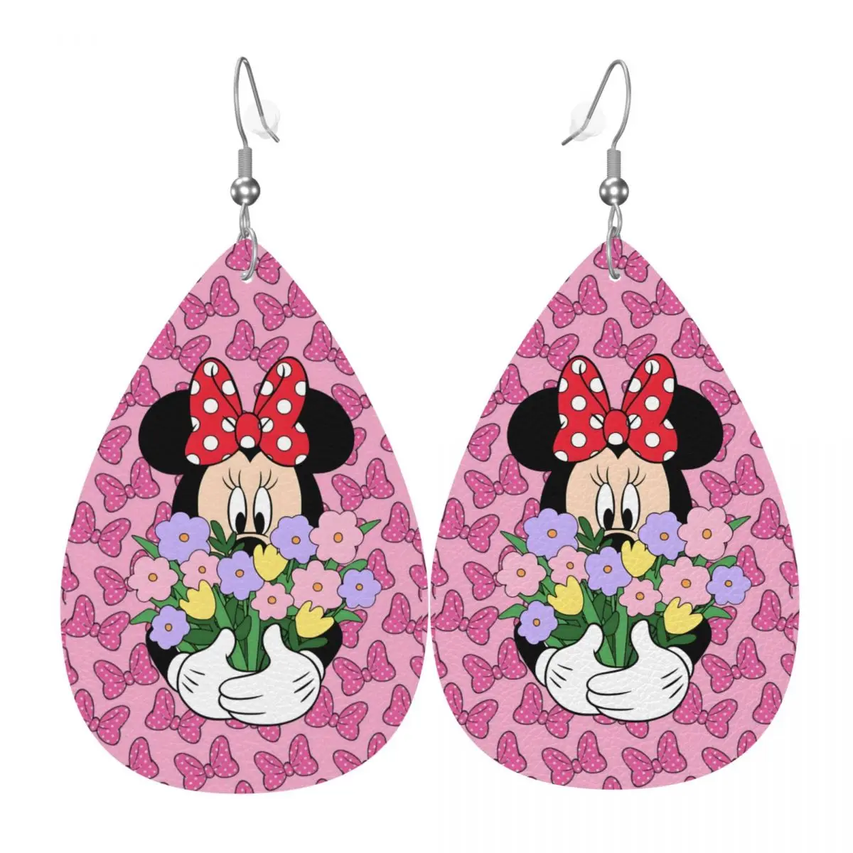 

Custom Funny Minnie Mouse Leather Earrings for Women Teardrop Dangle Earrings Jewelry Accessories