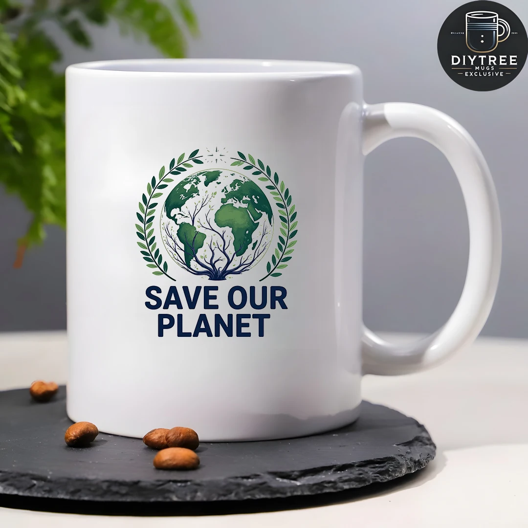 Eco-friendly Earth Cup 11OZ Kids Cold & Hot Beverage Cup Christmas Family Office Green Gift