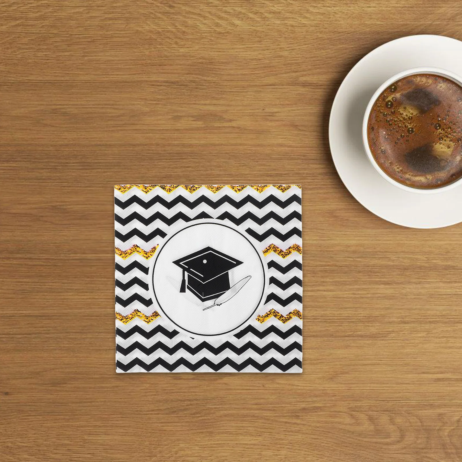 100 قطعة مناديل التخرج سميكة ماصة المناشف الورقية لعام 2025 كلية المدرسة الثانوية حفلة التخرج ديكور لوازم