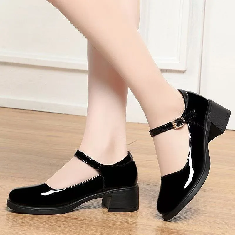 

Model High Heel Dancing Oes Soft Bot Leather Work Oes Comfortable Mom Oes Faionable Flat Heels