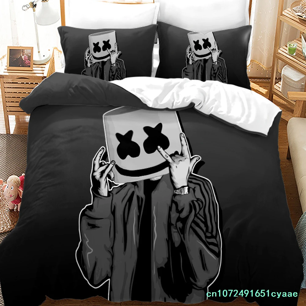 New 3PCS Single-sided Printed Series DJ Digital Printing Duvet Cover Bedding Set Comfortable Breathable Sheet Comforter Bed Set