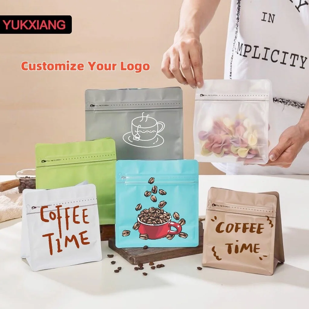 Coffee Foil Valve Bag, Air Valve Zipper, Waterproof, Tea Nut Sugar Powder, Coffee Bean Food Bag, Custom Printed