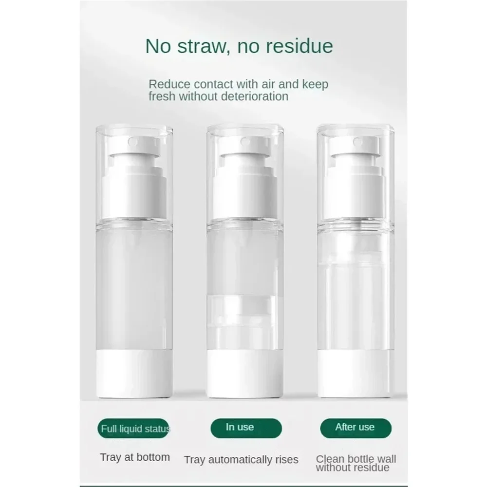 15ml 30ml 50ml Clear Airless Cosmetic Cream Pump Bottle Travel Size Dispenser Makeup Container for Cream Gel Lotion images - 6