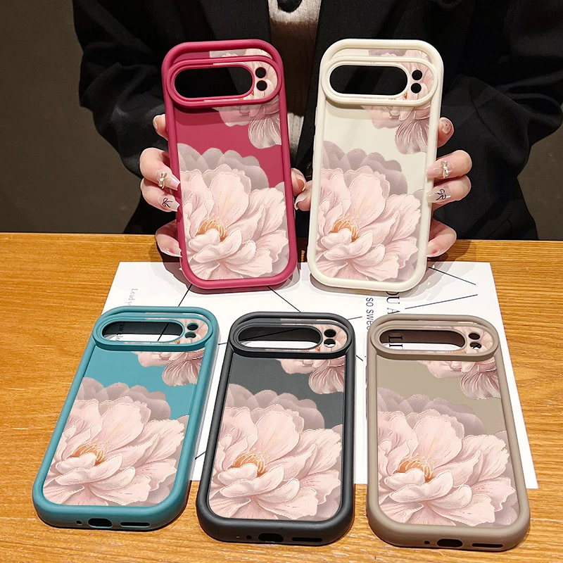 Pink Flowers Patterned Soft TPU Phone Case For Google Pixel 10 9 8 Pro 9A 8A 10 9 Pro XL 7 Pro 7A Shockproof Silicone Back Cover view 6
