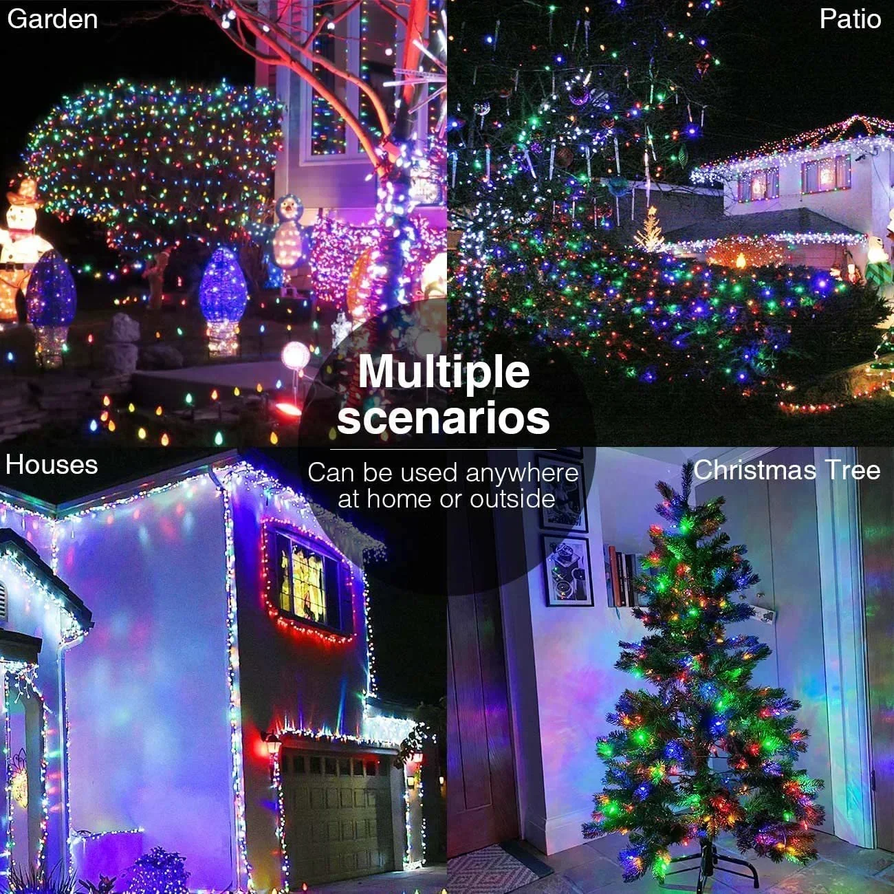 Solar String Light 8 Modes Solar Crystal Ball String Light 20/50/100 LED,Outdoor Waterproof,Solar Patio Light Garden Party Decor