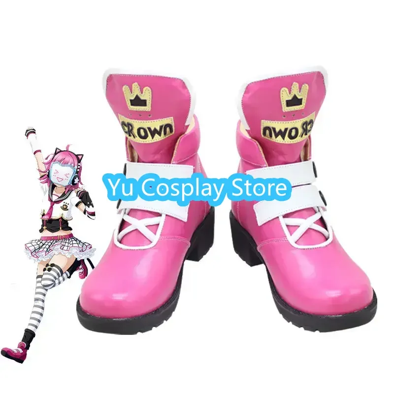 Tennouji Rina Cosplay Shoes Love Live! Nijigasaki High School Cosplay Prop PU Leather Shoes Halloween Boots Custom Made